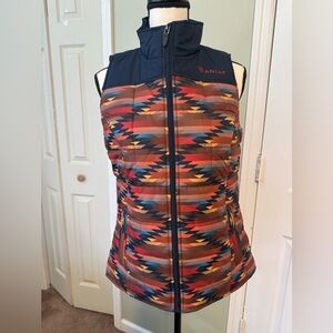 Ariat Women's Southwest Crius Insulated Vest - Navy and Multicolor